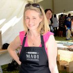 Photo of Roxanne in black Maui apron