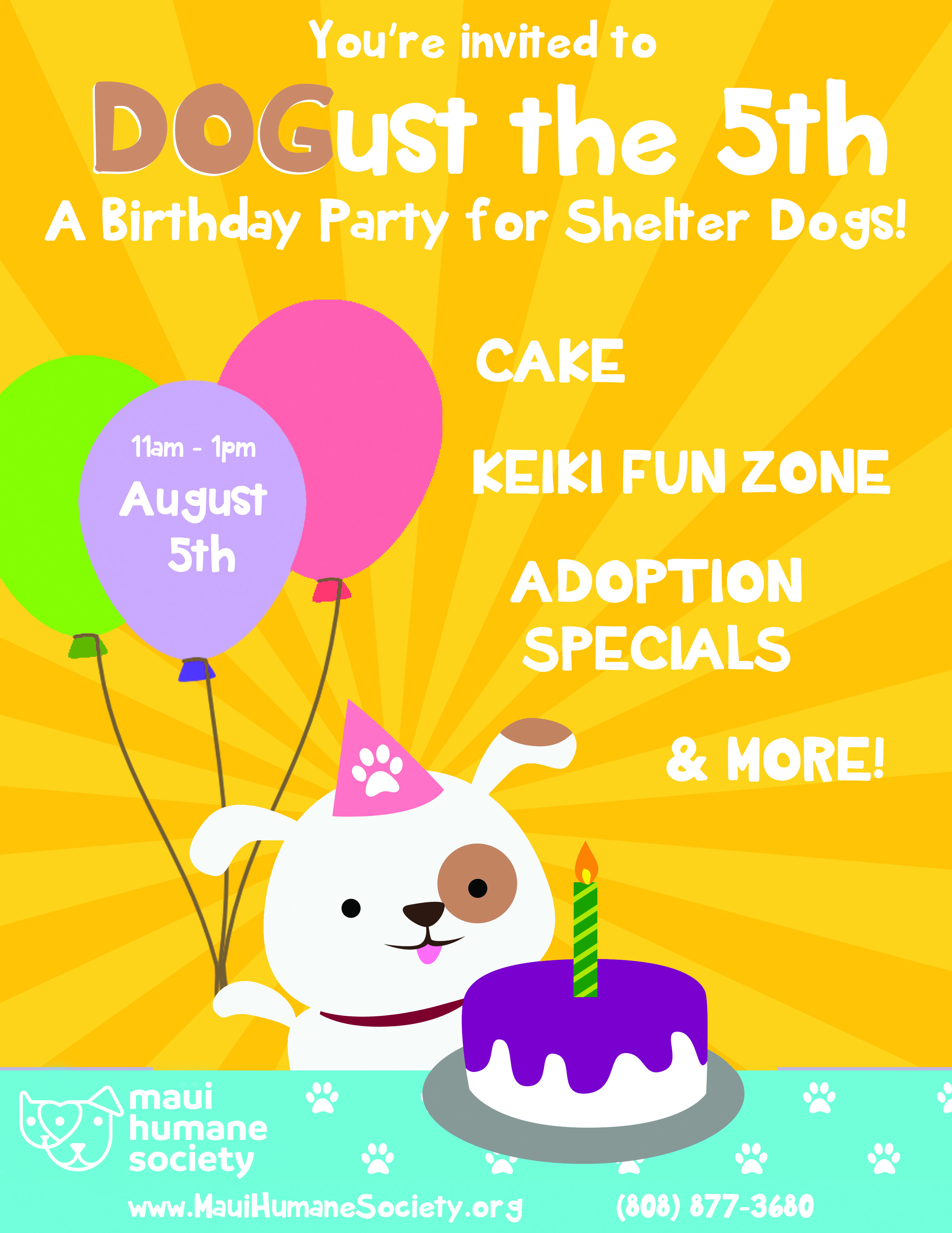 Maui Humane Society Presents Dogust A Birthday Party For Shelter